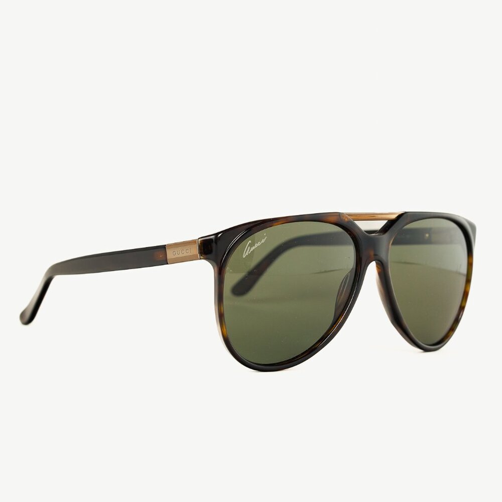 Gucci 3501/S Tortoiseshell Gold-Trim Aviator Sunglasses